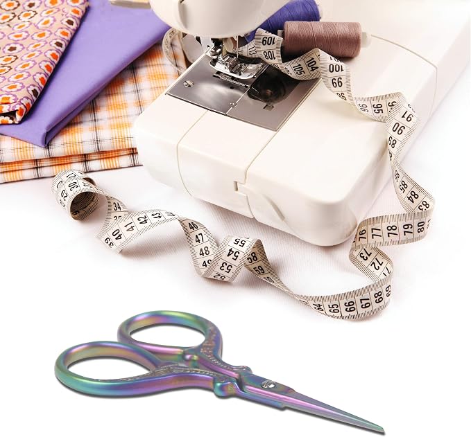 Sharp 3.6 inch Embroidery Scissors for Sewing, Crafting, Leather Sheath | Threading Needlework Scissors with Leather Scissor Cover for Sewing Handicrafts Tool Craft Art Work and Everyday Use