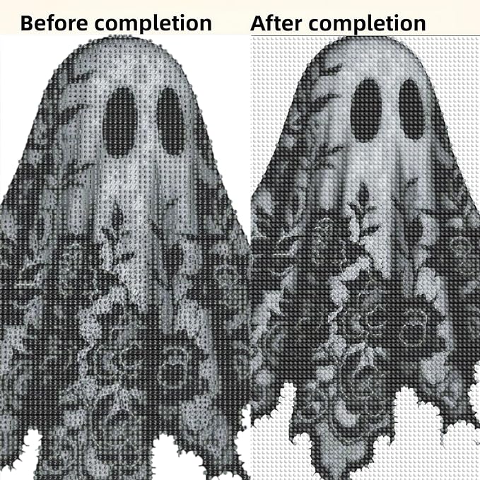 5D Halloween Ghost Diamond Painting Kits for Adults,Gothic Diamond Art Kits
