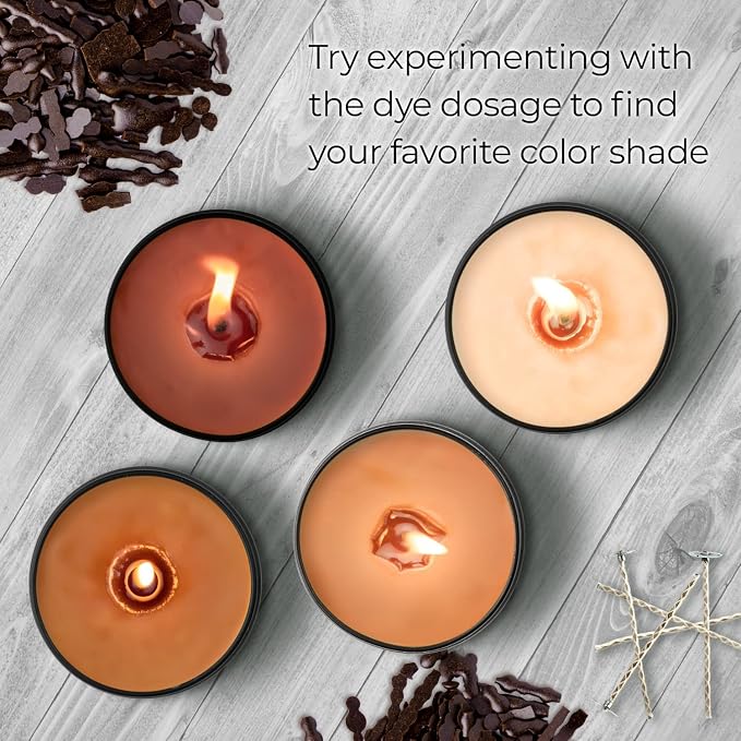 Brown Candle Dye 2oz for Soy Candle Making – Concentrated Wax Color Chips | Highly Concentrated Candle Wax Dyes – Candle Shop Premium Color Dye Chips for Soy Wax, Beeswax, Paraffin