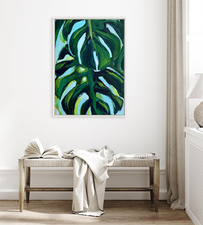 Kate and Laurel Sylvie Blank Framed Canvas Wall Art; 31.5x41.5 White; Vintage Modern Empty Canvas for Paint-Your-Own Art; Ready to Paint Premium Canvas Already Framed