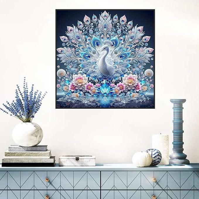 Benjenes Peacock Diamond Art Kits for Adults, Diamond Painting Kits