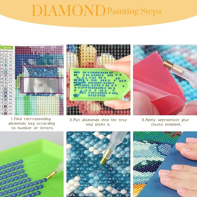 DAZZLEDOTS Pink Book Shop Diamond Art Kit for Adult Square Diamond Painting