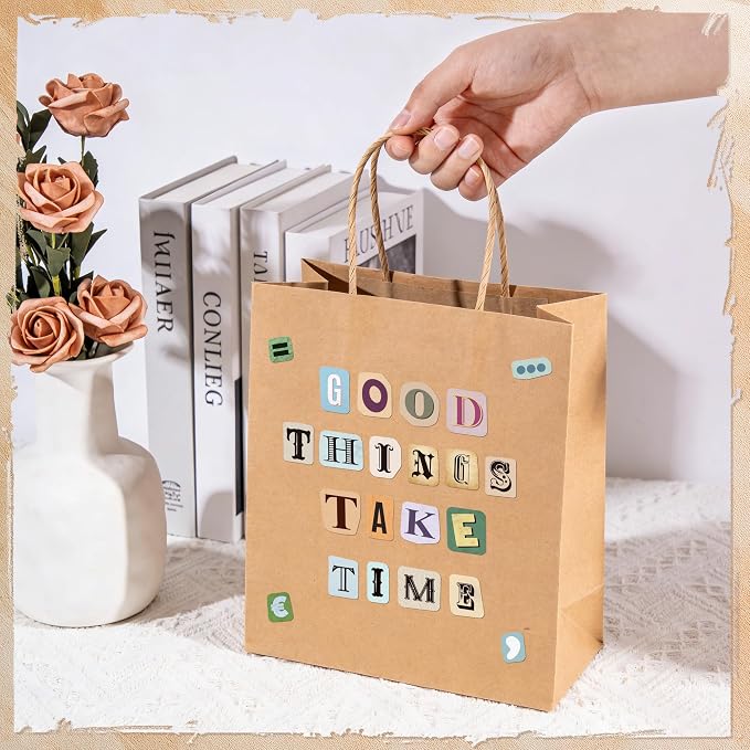 744PCS Vintage Letter Stickers,1 Inch Magazine Alphabet and Number Stickers