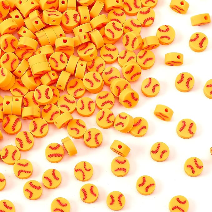 Augshy 300Pcs Softball Clay Beads for Jewelry Making