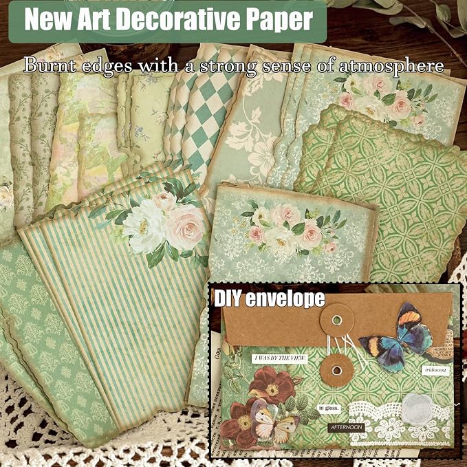90pcs Scrapbook Stationery Paper Set Vintage Die-Cut Frames decoupage paper