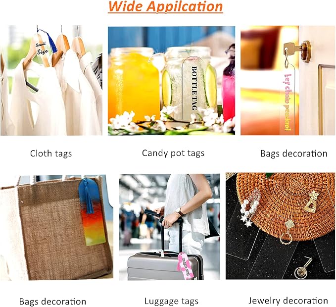 30Pcs Clear Acrylic Bookmark Blanks with Tassels, Rectangle DIY Craft Kit | 30Sets Bookmark Making Kits, Smooth Edge Clear Acrylic Blanks, Different Color Tassels,for DIY Book Marks Tags Handmade Gifts