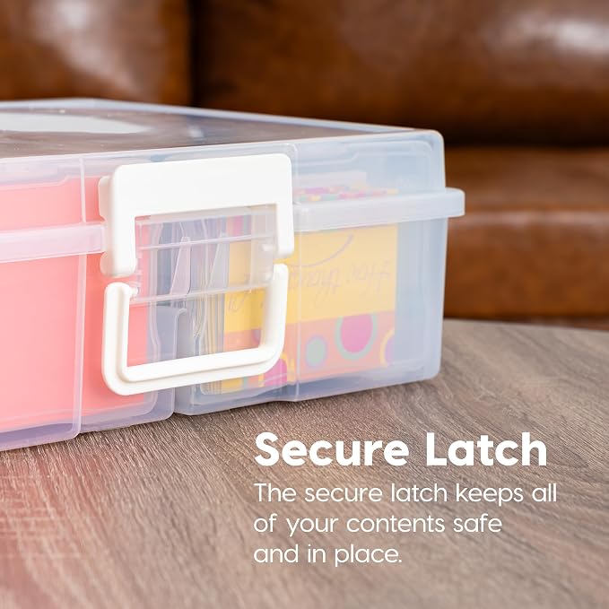 IRIS USA Photo Storage Box |Made in USA| 16 Cases - Clear