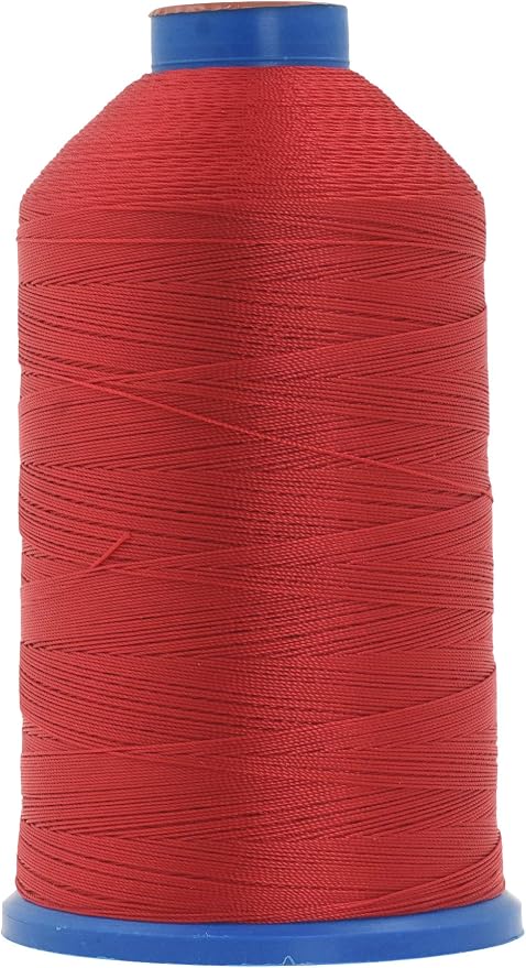 Mandala Crafts Size 92 280D T90 Red Bonded Nylon Thread, 1100 YDs