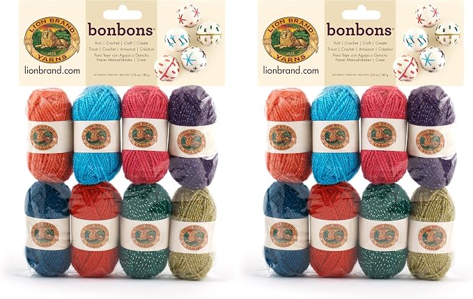 Lion Brand Yarn Yarn, 8 x 38.3 yd/35 m, Celebrate, 672 Foot (Pack of 2)
