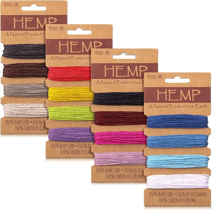 16 Colors Thread Cord for Jewelry Making Hemp Cotton String, Simple Colors