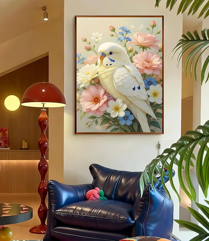 Diamond Painting Kits for Adults,Flower and Parrot Diamond Art Kit12X16inch