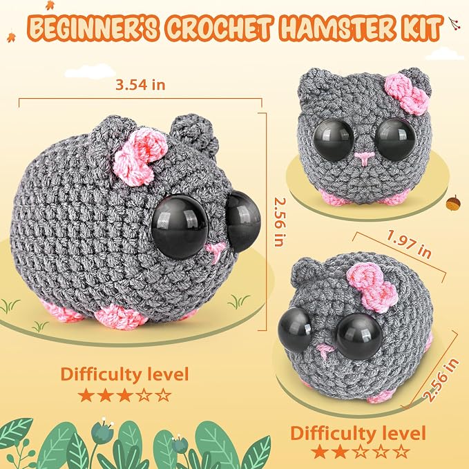 Crochetta Beginner Crochet Kit with Step-by-Step Video Tutorials, Learn to Crochet for Adults & Kids, Knitting Craft Supplies, Hanging Plants Home Decor (40%+ Yarn)