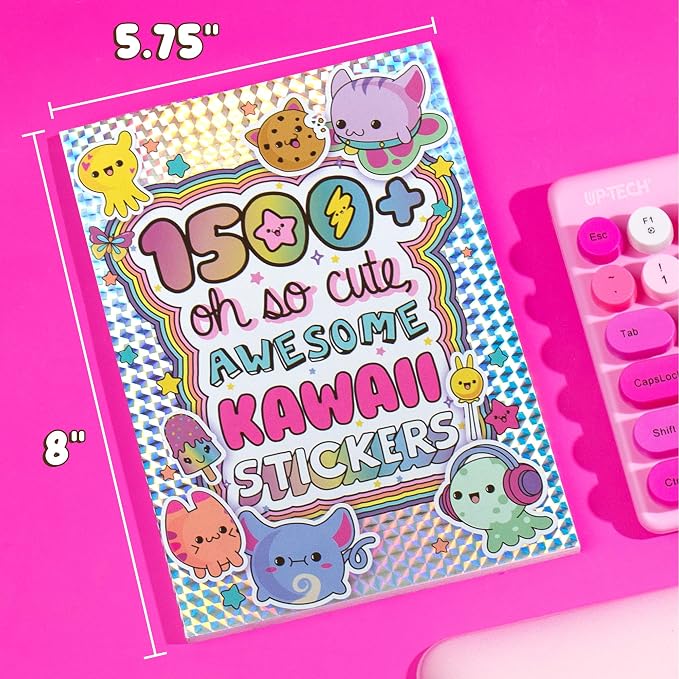 Horizon Group USA Sticker Book, Just My Style Kawaii, 1500+ Stickers