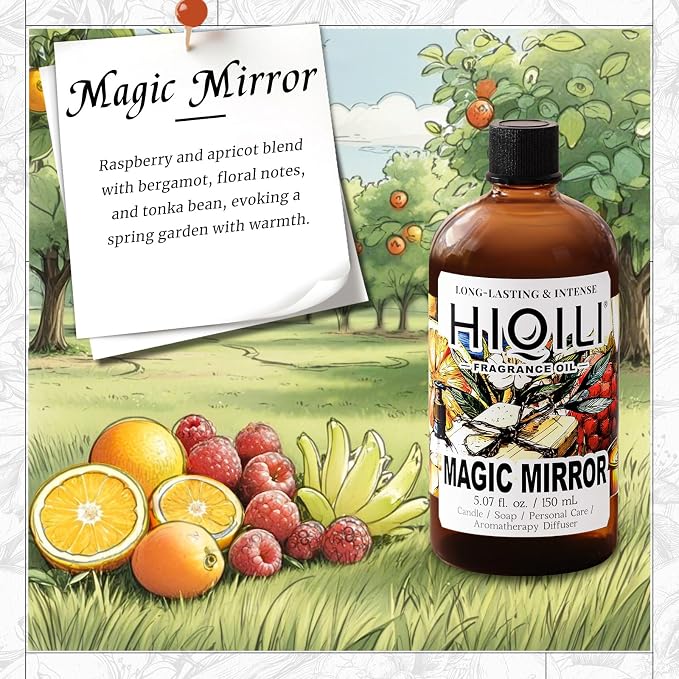 HIQILI Magic Mirror Fragrance Oil, Floral Fruity for Soap - 5.07 Fl Oz