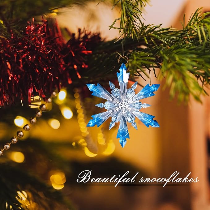 LET'S RESIN Christmas Resin Molds, 6 Varying Sizes Snowflake Silicone Molds | Epoxy Resin Molds, 3D Ice Crystal Resin Ornament Molds, Silicone Molds for Epoxy Resin, Tree & Car Decoration