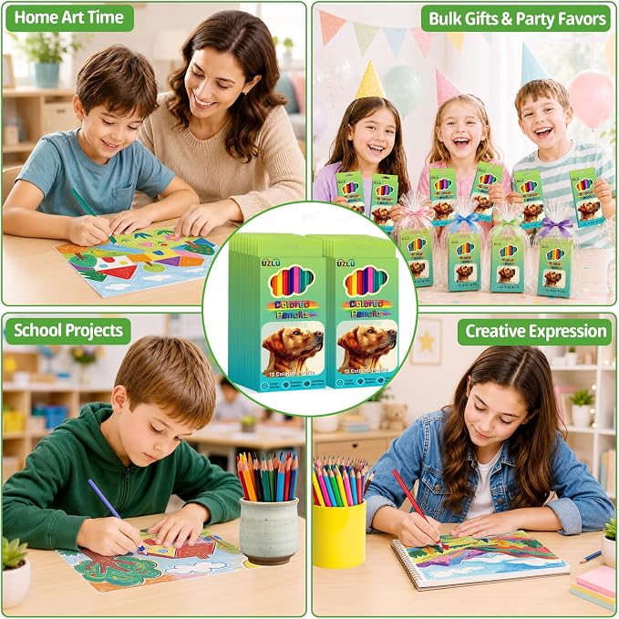 360 Count Colored Pencils Bulk, 30 Packs Colored Pencils, 12 Colors Pre-sharpened Coloring Pencils for Adults, Bulk School Supplies for Teachers, Classroom Prizes, Drawing Sketching Shading