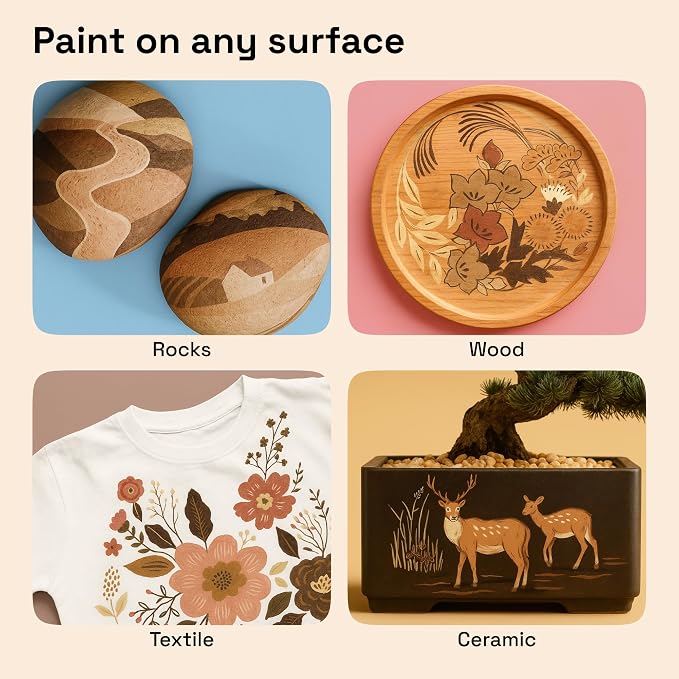 ARTISTRO 12 Skin Tones Paint Pens for Glass Marking - Extra-Fine Tip