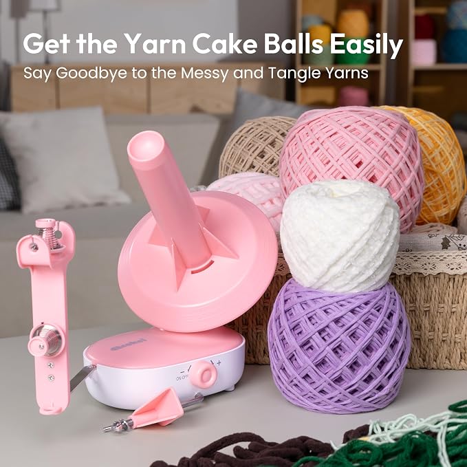 Electric Yarn Winder Pro, Upgraded 10oz Large Capacity for Knitting Lovers | Effortlessly Auto Winding Compact Yarn Cakes, Adjustable Stepless Speed for Most Yarn Type, Ideal Gift for Yarn Enthusiasts