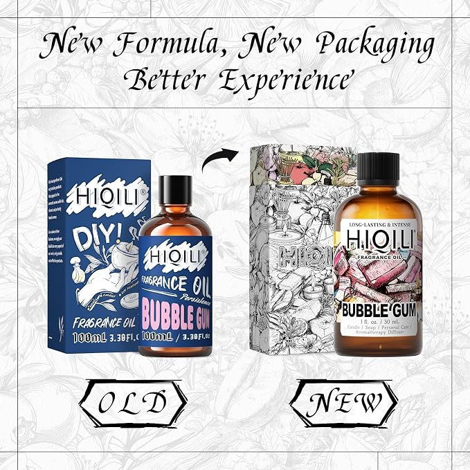 HIQILI Bubble Gum Fragrance Oil for Soap Making & Home Diffsuer - 1FL Oz