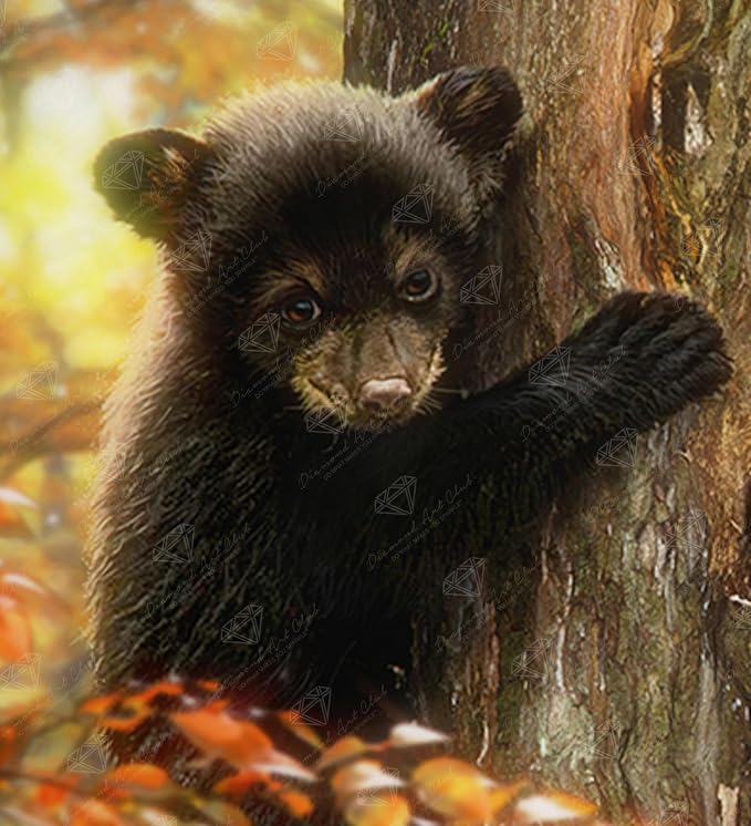 DIAMOND ART CLUB Black Bear Diamond Art Kits for Adults