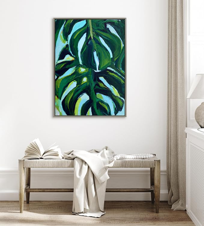 Kate and Laurel Sylvie Blank Framed Canvas Wall Art; 31.5x41.5 Gray; Vintage Modern Empty Canvas for Paint-Your-Own Art; Ready to Paint Premium Canvas Already Framed