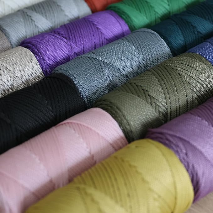 Makromecity, Premium Polyester Macrame Cord 3mm x 131 Yards (394 feet) 3mm Polypropylene Ecru Macrame Cord Crochet Macrame Bag Cord Crafts for Wall Hangings, Bags, Underplate, Rug