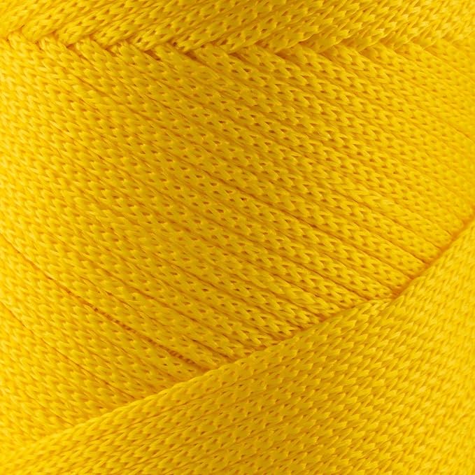 S Sensy 2mm - Premium Polypropylene Macrame Cord 5 Skeins Yellow 252 Yards