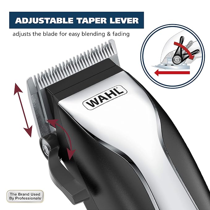 Wahl Home Haircutting Corded Clipper Kit with Adjustable Taper Lever,and 10 Color Coded Guards for Easy Clipping & Trimming - Model 79722,(Pack of 6)