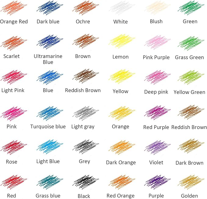 COVACURE Colored Pencils, 36 Pack Premier Color Pencil Set | Colored Pencil Set with Sharpener and Canvas Pencil Bag, Soft Core, for Drawing, Sketching, Blending, Shading & Art Supplies