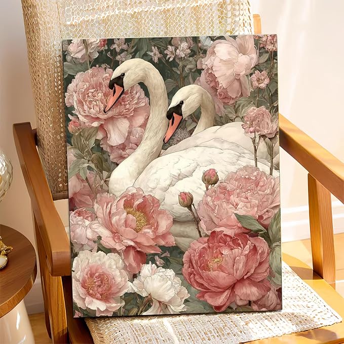 XTCIXAL Paint by Numbers Kit for Adults, Swan, 16X20 Inch | DIY Paint by Number for Adults Beginner, High-Definition Color Canvas, Stress Relief, Home Wall Decor, Gifts, Unframed