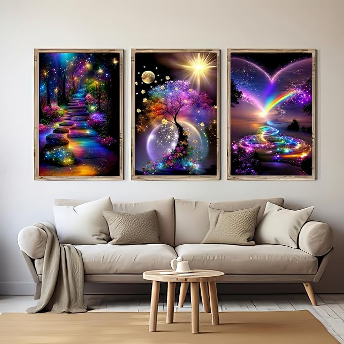 6 Pack Butterfly Flower Diamond Art Kits for Adults, 5D Diamond Art Sets | DIY Full Drill Round Gem Painting for Adult Beginners , Home Wall Decor 9.8x13.8 Inch