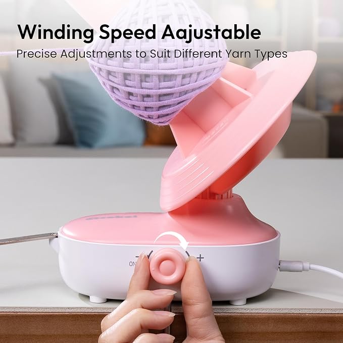 Electric Yarn Winder Pro, Upgraded 10oz Large Capacity for Knitting Lovers | Effortlessly Auto Winding Compact Yarn Cakes, Adjustable Stepless Speed for Most Yarn Type, Ideal Gift for Yarn Enthusiasts
