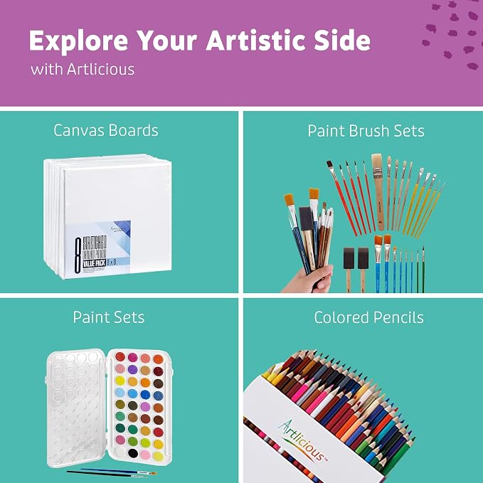 Artlicious Portable Drawing Board with Handle - Sketch Clipboard Artists