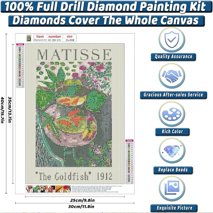 Matisse Cute Diamond Art Kits for Adults Diamond Painting Kit for Beginner