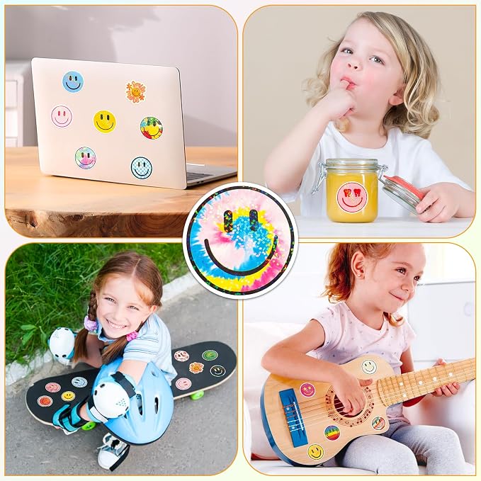 50PCS Smile Glitter Stickers