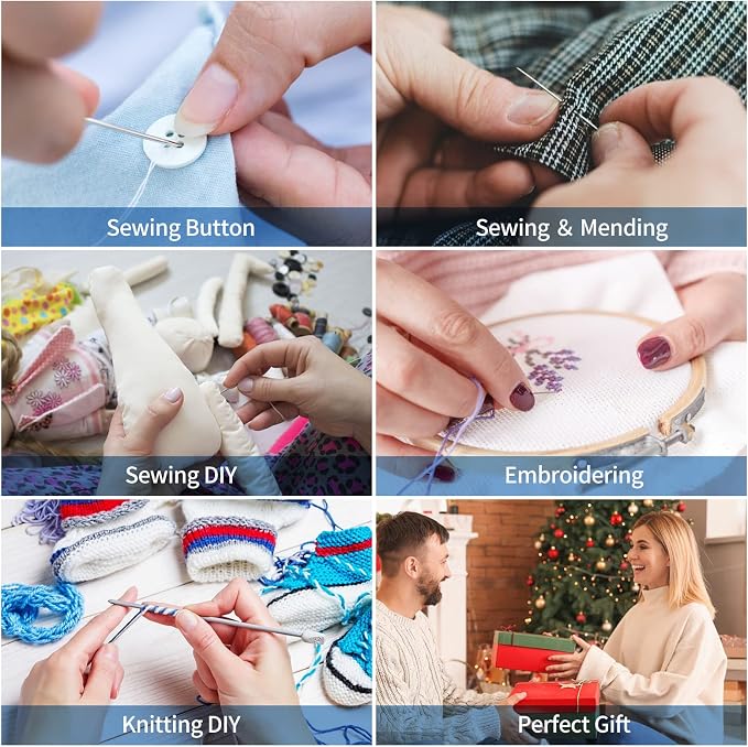Sewing Kit for Adults,Marcoon Needle and Thread Kit with Sewing Supplies and Accessories Contains Scissors, Measure Tape,Seam Ripper,Suitable for Home, Travel, Beginner, Emergency