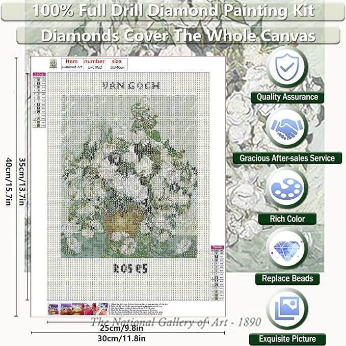 Van Gogh Cute Diamond Art Kits for Adults Diamond Painting Kit for Beginner