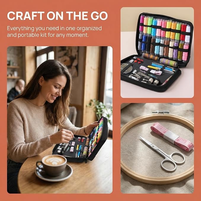 FingTip Embroidery Kit for Beginners, Embroidery Stitch Book for Adults Kids, DIY Stitch Gifts (106 Different Patterns)