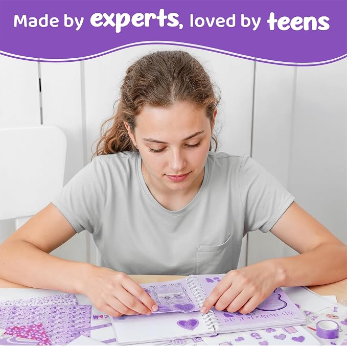 Jackinthebox Gratitude Journal Kit for 8-12 Year Old Girls, Craft Scrapbook