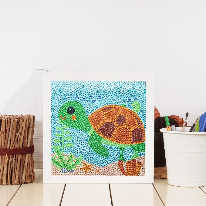 CHWGLFGG 6 Pack Cute Animals Diamond Art Kits for Adults Beginners 6x6inch | 5D Diamond Painting Kit, DIY Children Full Round Drill Paint by Diamonds Dot Gem Art for Adult, Home Wall Decor