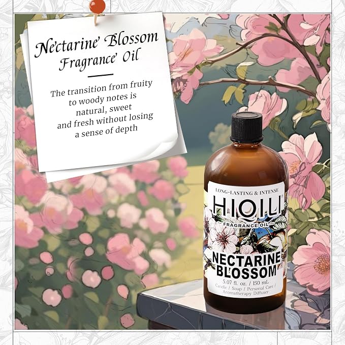 HIQILI Nectarine Blossom Fragrance Oil for Perfume, Candle & Soap Making
