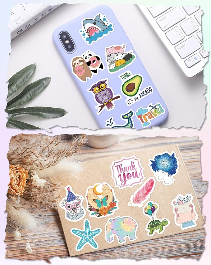 400 Pcs Stickers for Kids, Cute Vinyl Waterproof Stickers for Water Bottle | Treasure Box Toys for Classroom Prizes, Teacher Back to School Supplies Gifts, Sticker Pack for Girls Teens, Party Favors