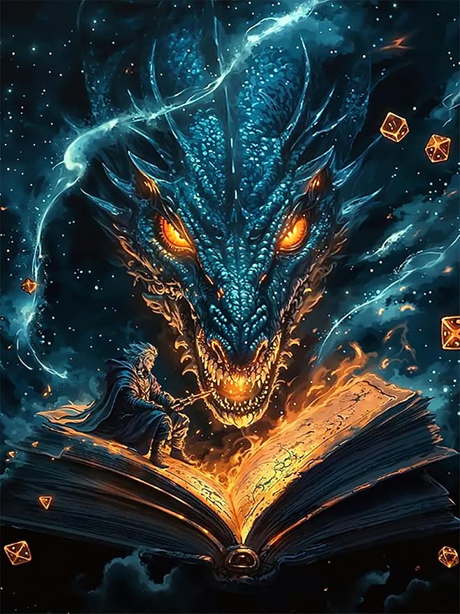 ijbnhd Dragon Diamond Art Kits for Adults Book 12x16 inch