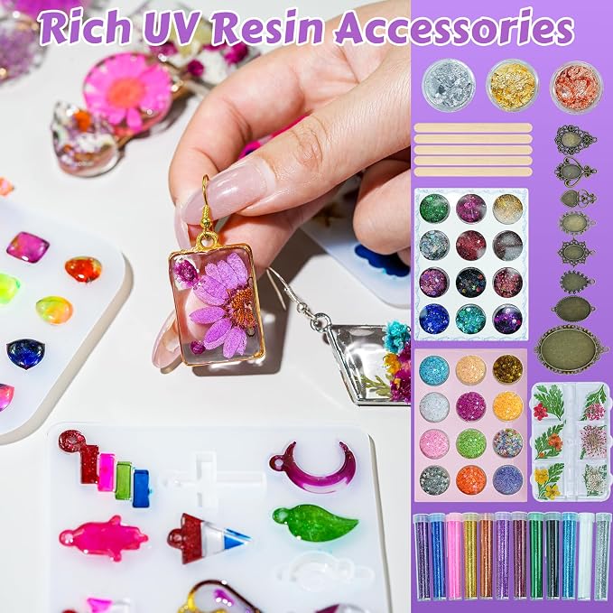 Bond Craftor UV Resin Kit 300g, Hard Type for Jewelry Making