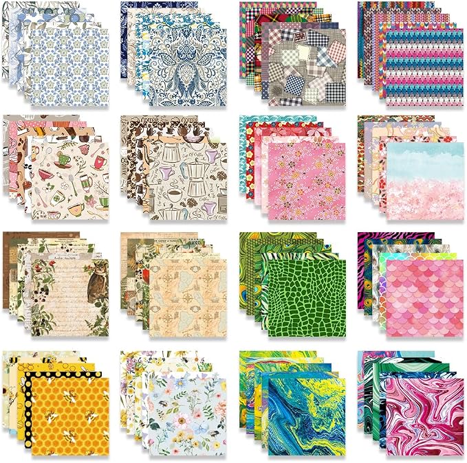 6x6" Origami Paper,10Pack/Set Double Sided Colored Paper,Square Craft Paper
