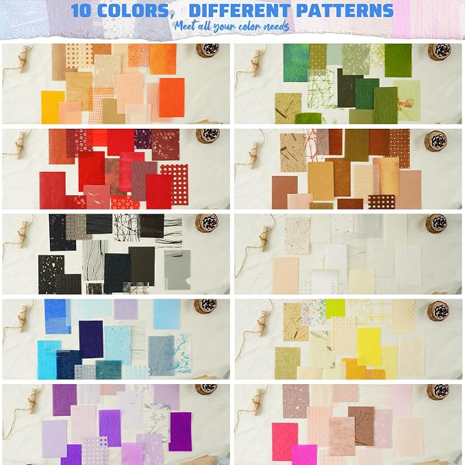 160 Sheets Textured Scrapbook Paper & Mesh Fabric Assorted Set