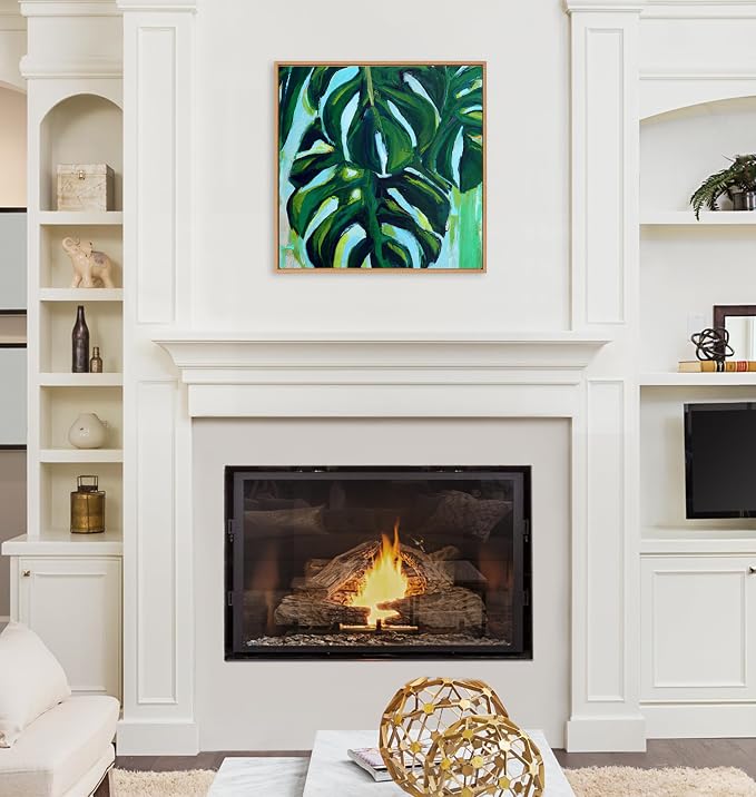 Kate and Laurel Sylvie Blank Framed Canvas Wall Art, 30x30 Natural Beaded, Vintage Modern Empty Canvas for Paint-Your-Own Art, Ready to Paint Premium Canvas Already Framed