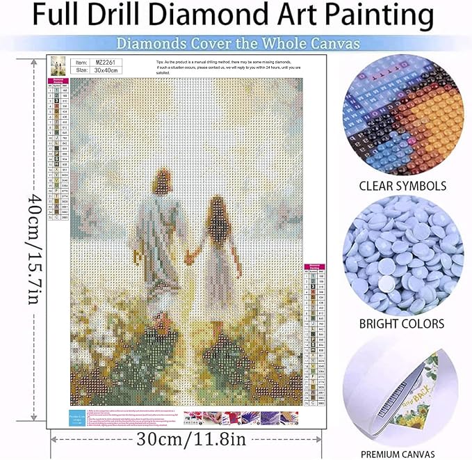 Jesus Diamond Art Kits for Adults 12 x 16inch