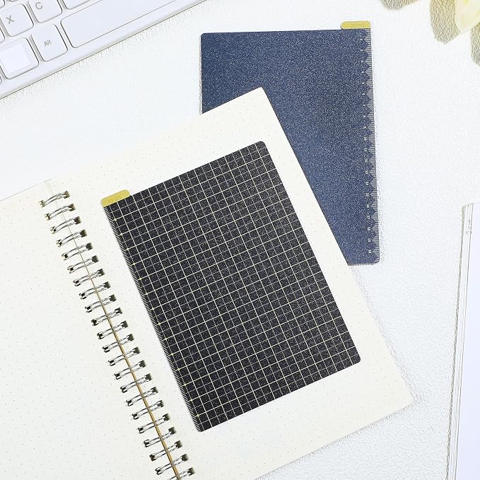 Thenshop 5 Pack A6 Yellow Pencil Board Reusable Notebook Accessory, Flexibility Layout Grids Board with Ruler Scale
