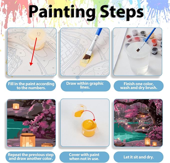 Tree Paint by Numbers Kit for Adults, Adult Paint by Number Kits 16x20 Inch | Paint by Numbers Kit for Adults, Acrylic Painting by Numbers, DIY Arts and Crafts for Gifts or Home Decor